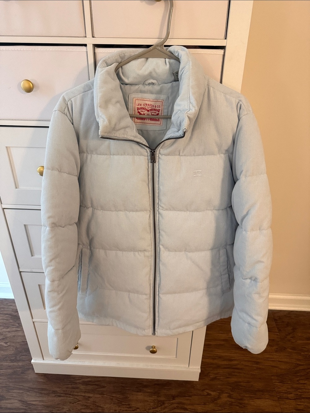 Levi's Pale Blue Kids Corduroy Puffer Jacket